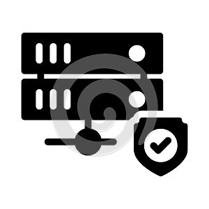 Secure vector glyph flat icon