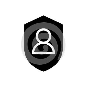 Secure vector glyph flat  icon