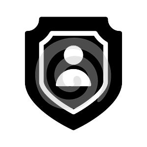 Secure glyph flat vector icon