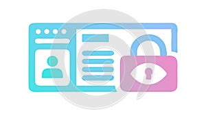 Secure ID card icon, for identification and restricted access, vector design Generative AI