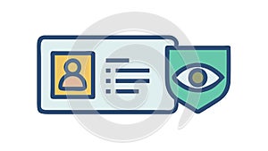 Secure ID and Identity Protection, Personal Data Privacy, vector design Generative AI