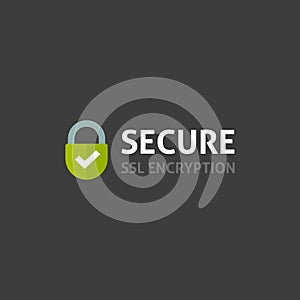 Secure internet connection icon, secured ssl padlock symbols, protected