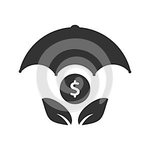 Secure investment icon on white background.