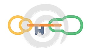 Secure Key & Padlock Icon for Digital Access & Privacy, vector design Generative AI