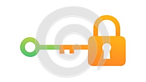 Secure Key & Padlock Icon for Restricted Access & Protection, vector design Generative AI
