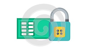 Secure Keypad Access: Digital Security Lock, vector design Generative AI