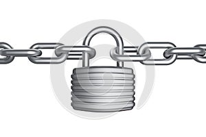 Secure lock and chain