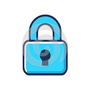 Secure lock symbol vector illustration