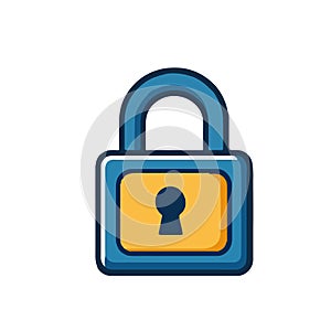 Secure lock symbol vector illustration