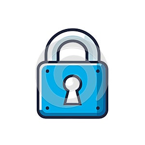 Secure lock symbol vector illustration