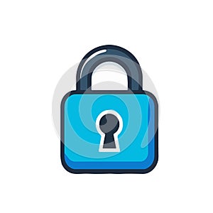 Secure lock symbol vector illustration