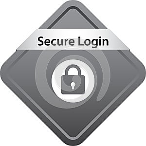 Secure login icon web button