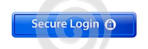 Secure login icon web button