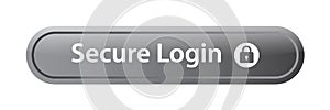 Secure login icon web button