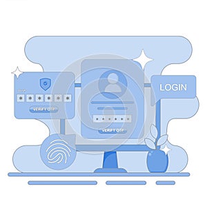 Secure Login Page with OTP and Two-Step Verification on Computer