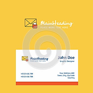 Secure mail logo Design with business card template. Elegant corporate identity. - Vector