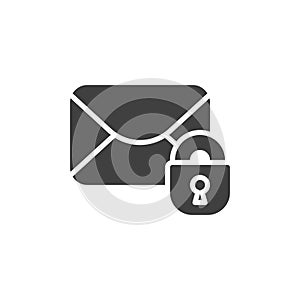 Secure mail message vector icon