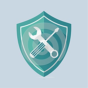 Secure Maintenance Tools Shield Icon