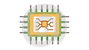 Secure Microchip, Digital Encryption Key, vector design Generative AI