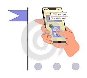 Secure Mobile Authentication with Code and Fingerprint Verification