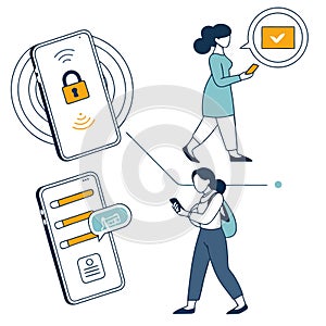 Secure mobile communication, digital privacy, and data exchange via smartphones