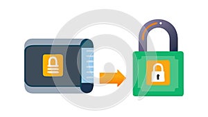 Secure Mobile Device and App Security Icon, vector design Generative AI