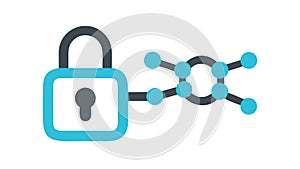 Secure Network Connection Icon, Digital Encryption, vector design Generative AI