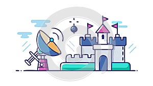 Secure Network Shield: Cybersecurity and Data Protection Symbol, vector design Generative AI