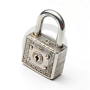 Padlock and protection isolated on white background