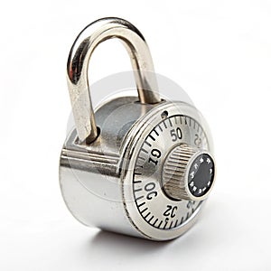 Padlock and protection isolated on white background