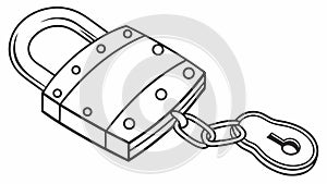 Secure Padlock and Key Vector, Safety and Protection Symbol, vector design Generative AI