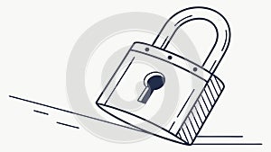 Secure Padlock, Locking Mechanism and Data Protection, vector design Generative AI