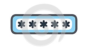 Secure Password Input Field, User Authentication, vector design Generative AI