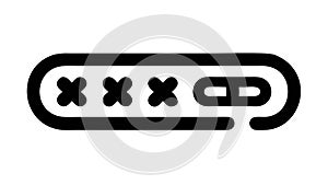 Secure Password Input Icon: User Login Private Information, vector design Generative AI