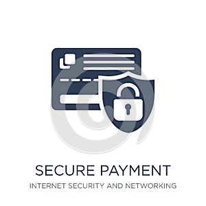 Secure Payment icon. Trendy flat vector Secure Payment icon on w