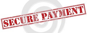 Secure payment red stamp