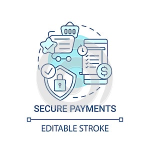 Secure payments concept icon