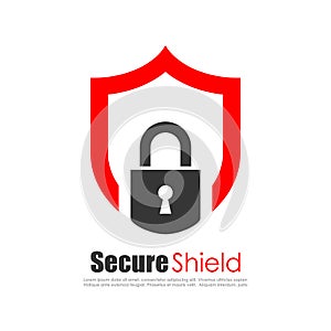 Secure protection abstract logo