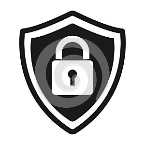 Secure protection abstract logo. vector shield lock Icon