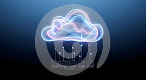 Futuristic Cloud Computing Concept for Business Professionals: Secure and Fast Data Management and Transfer on a Digital Network.
