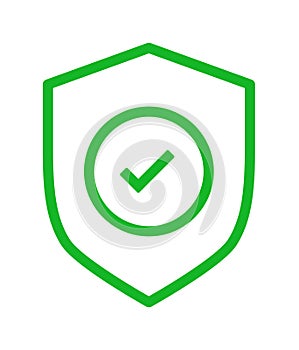 Secure shield tick icon