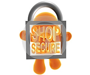 Secure shopping icon