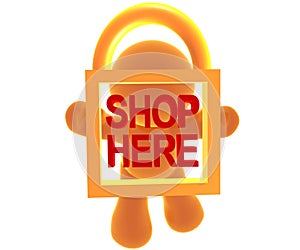 Secure shopping icon symbol