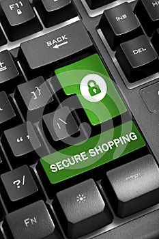 Secure shopping on keyboard