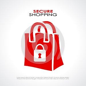 Secure shopping symbol