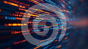 Secure Software Development Code on Digital Display , Programming, Cybersecurity and Technology