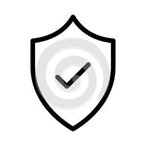 Secure thin line vector icon