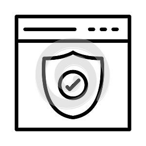 Secure thin line vector icon