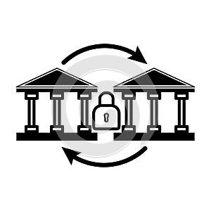 Secure transaction icon - vector