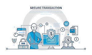 Secure transactions, payments, security guarantee of financial deposits and information.